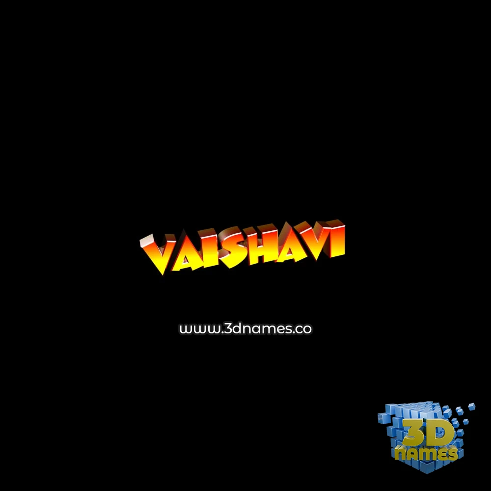 vaishavi in Black Background style - 3D name wallpaper
