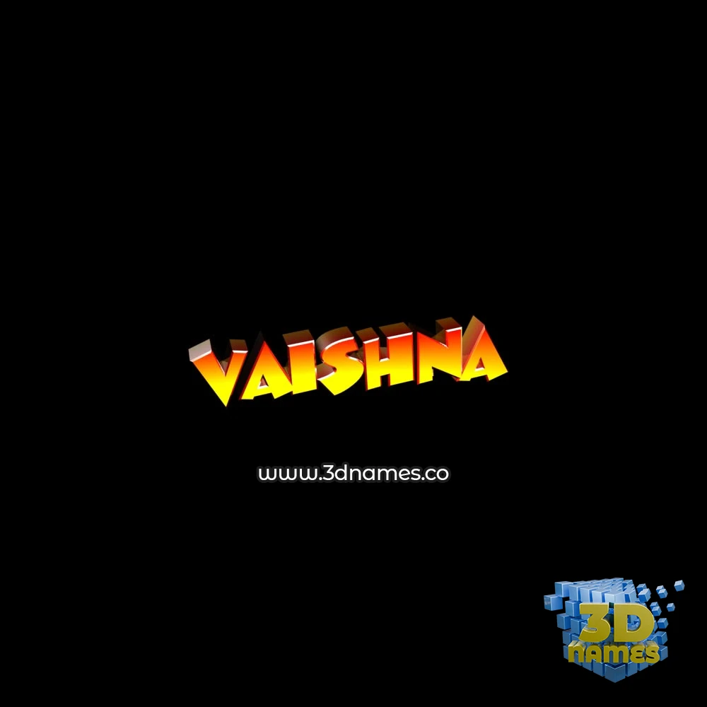 vaishna in Black Background style - 3D name wallpaper