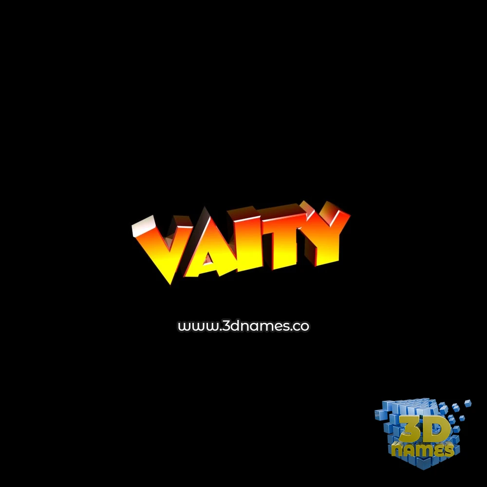 vaity in Black Background style - 3D name wallpaper