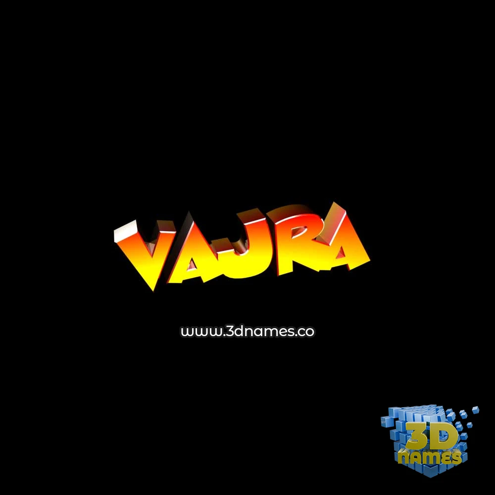 vajra in Black Background style - 3D name wallpaper