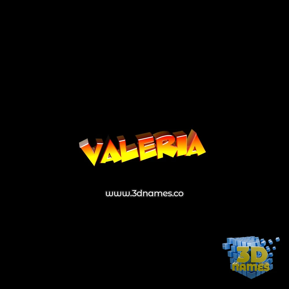 valeria in Black Background style - 3D name wallpaper