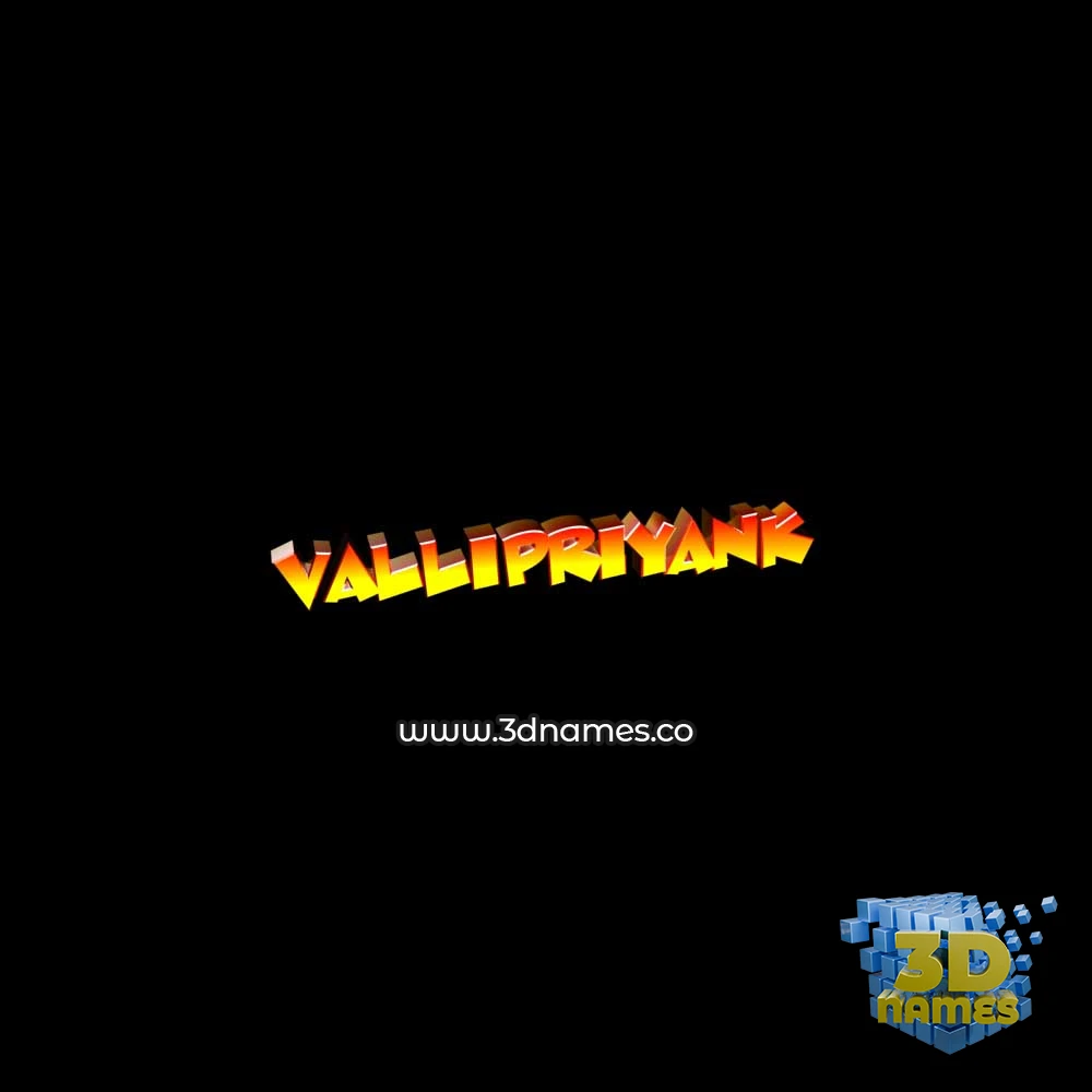 vallipriyank in Black Background style - 3D name wallpaper