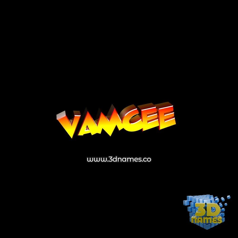 vamcee in Black Background style - 3D name wallpaper