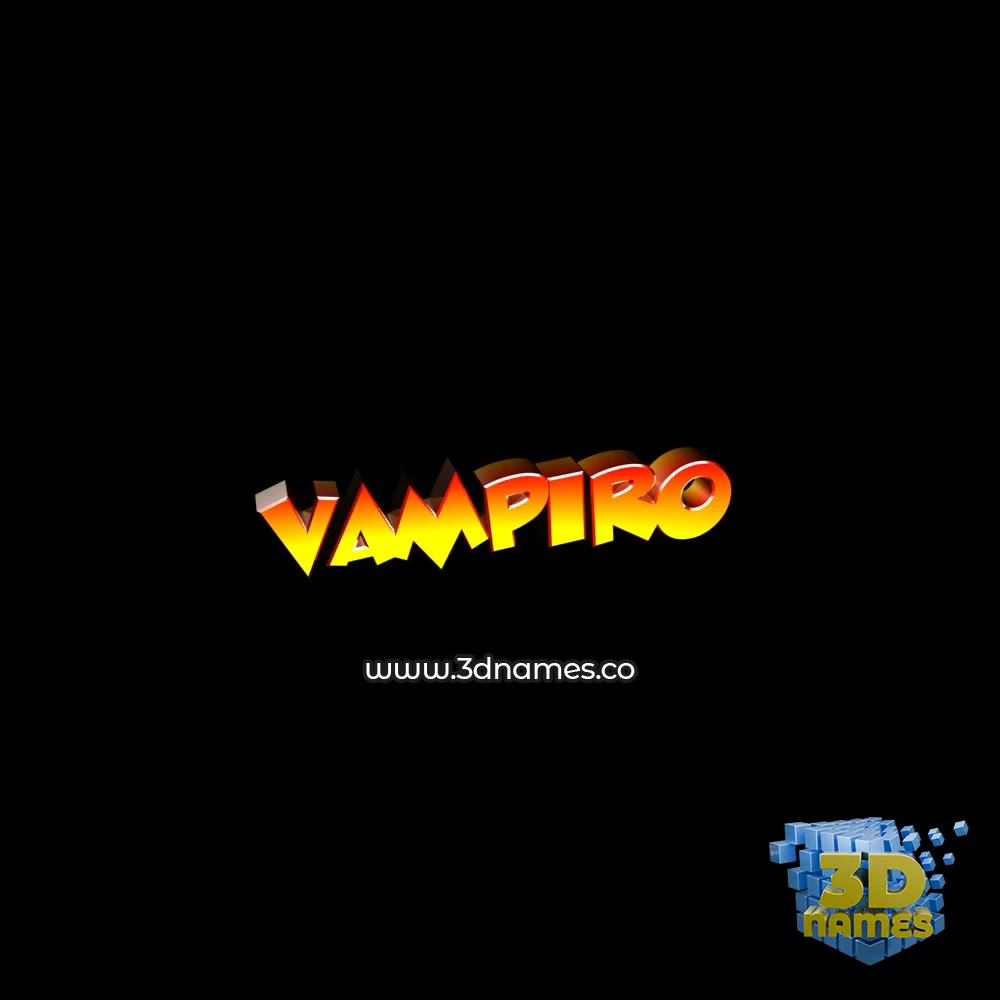 vampiro in Black Background style - 3D name wallpaper