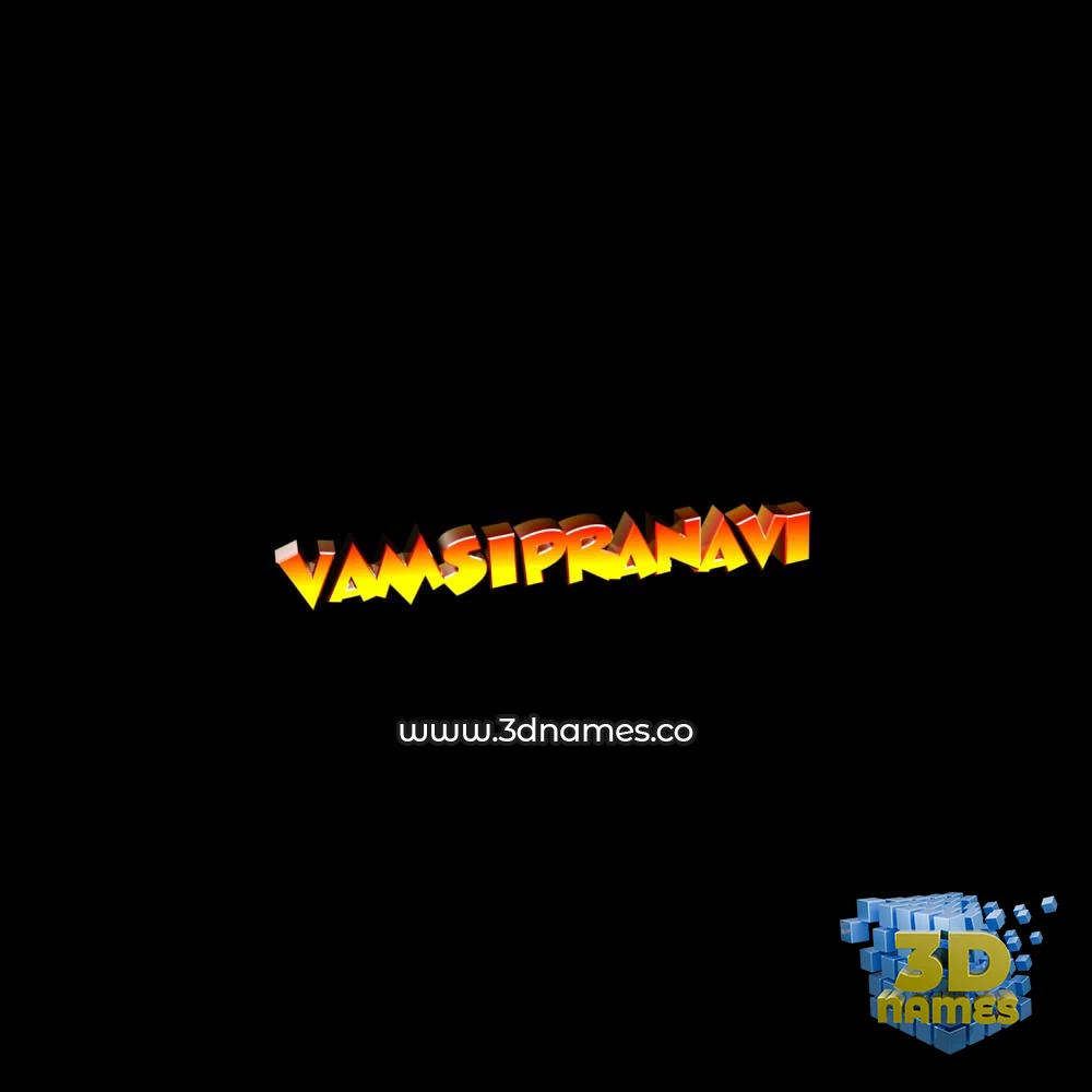 vamsipranavi in Black Background style - 3D name wallpaper