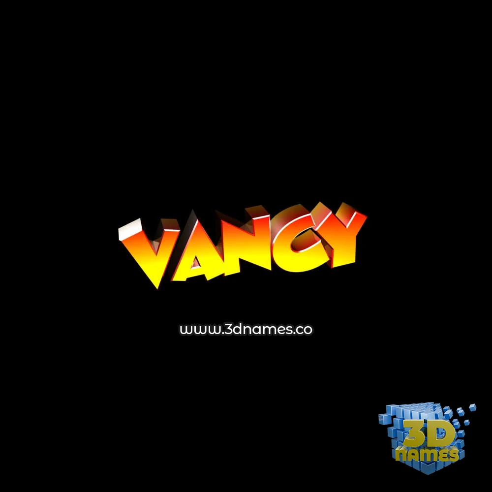 vancy in Black Background style - 3D name wallpaper