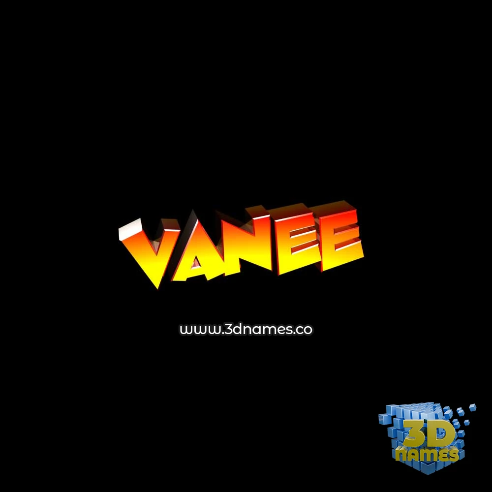 vanee in Black Background style - 3D name wallpaper