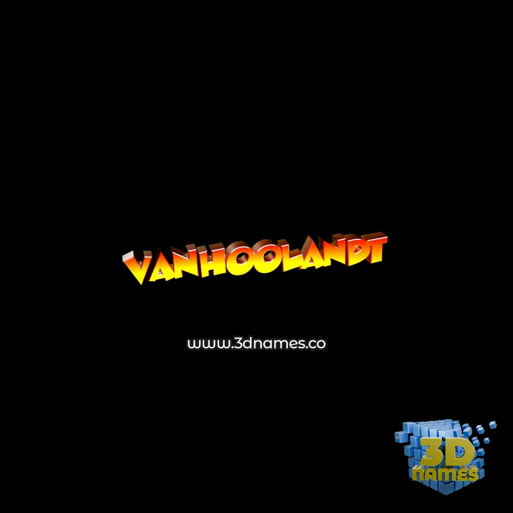 vanhoolandt in Black Background style - 3D name wallpaper