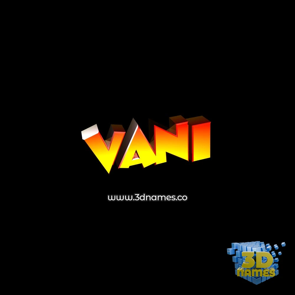 vani in Black Background style - 3D name wallpaper
