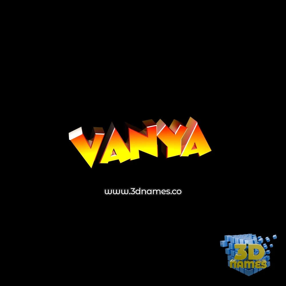 vanya in Black Background style - 3D name wallpaper