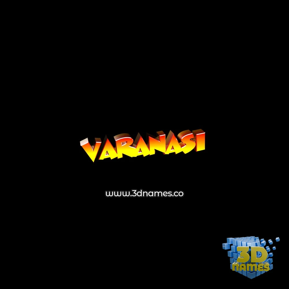 varanasi in Black Background style - 3D name wallpaper