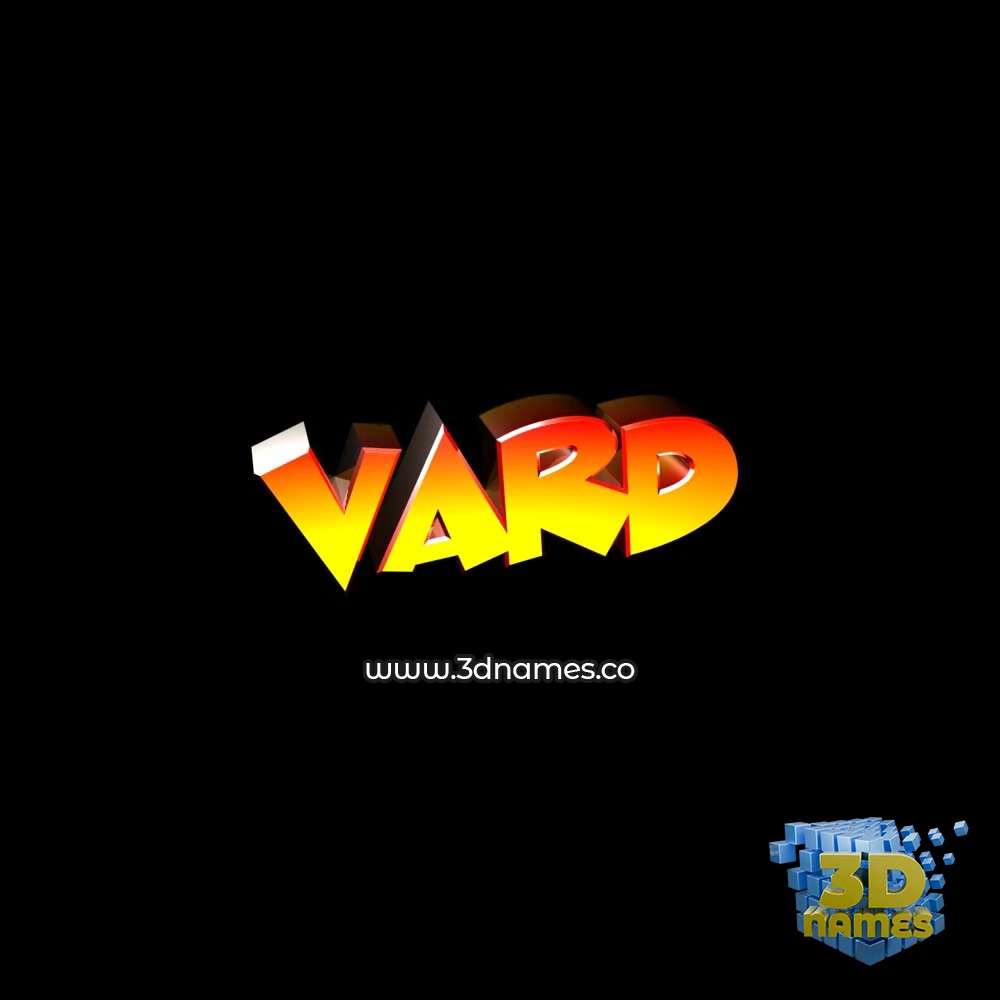 vard in Black Background style - 3D name wallpaper