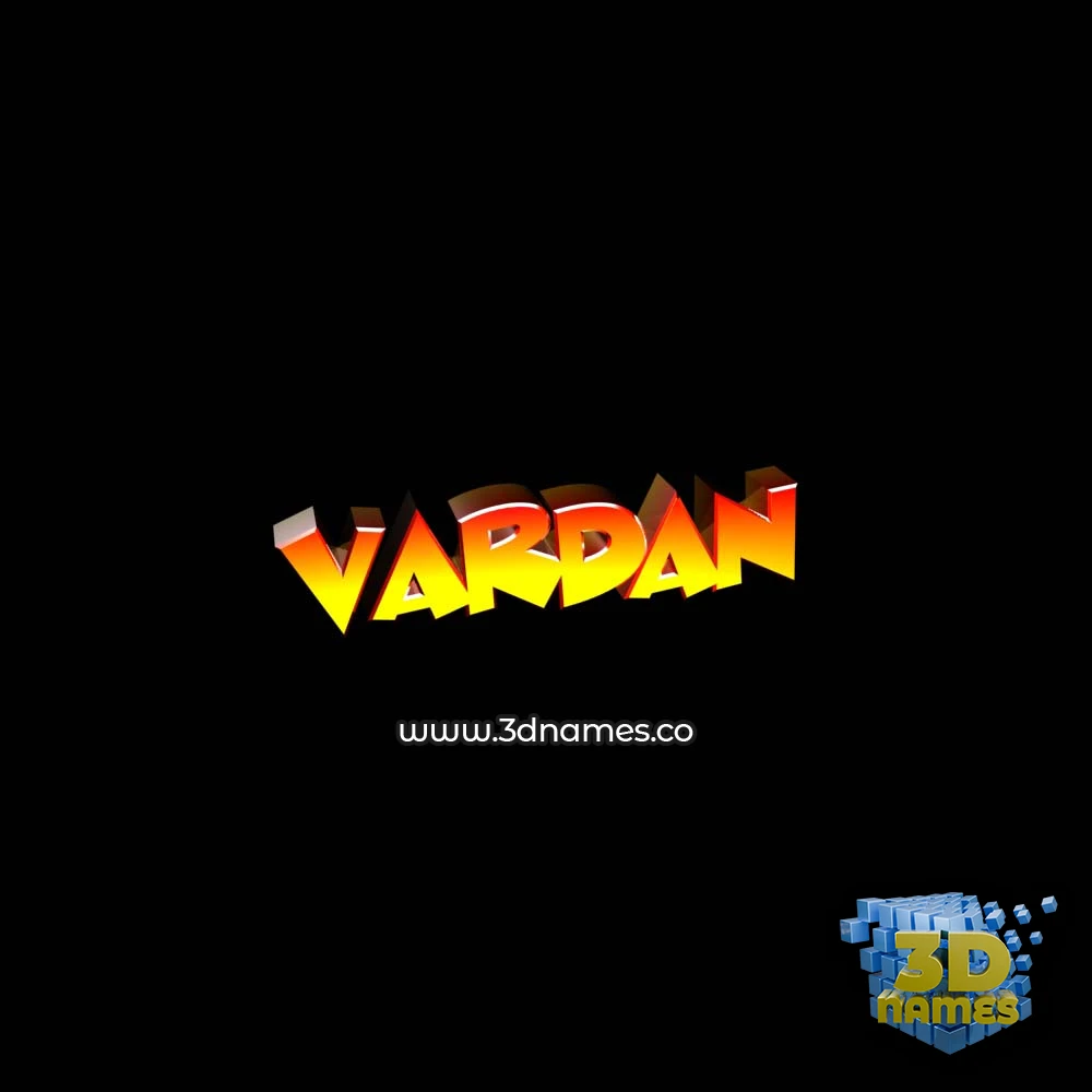 vardan in Black Background style - 3D name wallpaper
