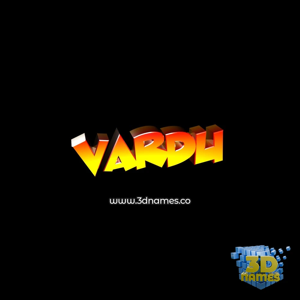 vardu in Black Background style - 3D name wallpaper