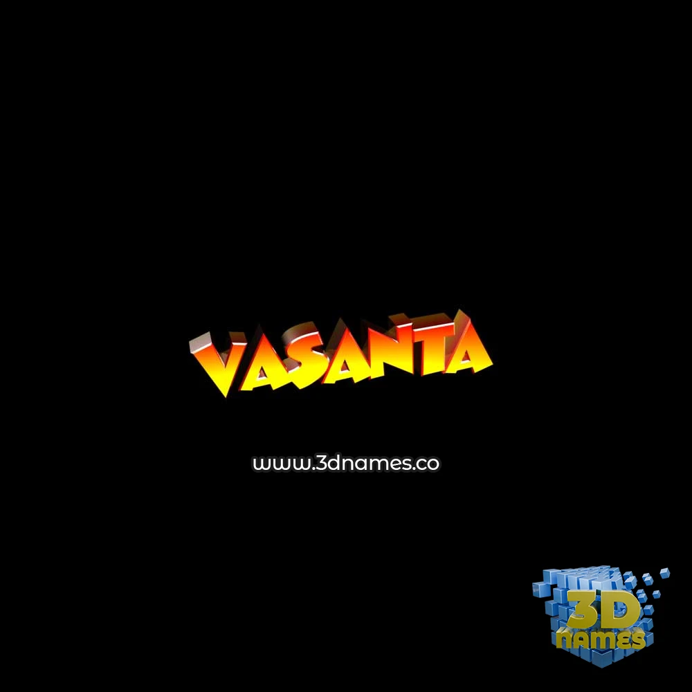 vasanta in Black Background style - 3D name wallpaper