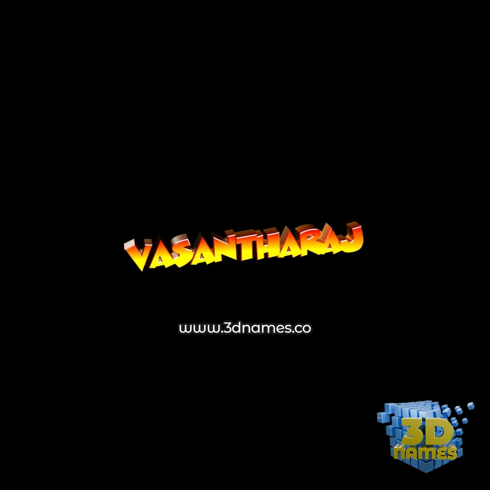 vasantharaj in Black Background style - 3D name wallpaper
