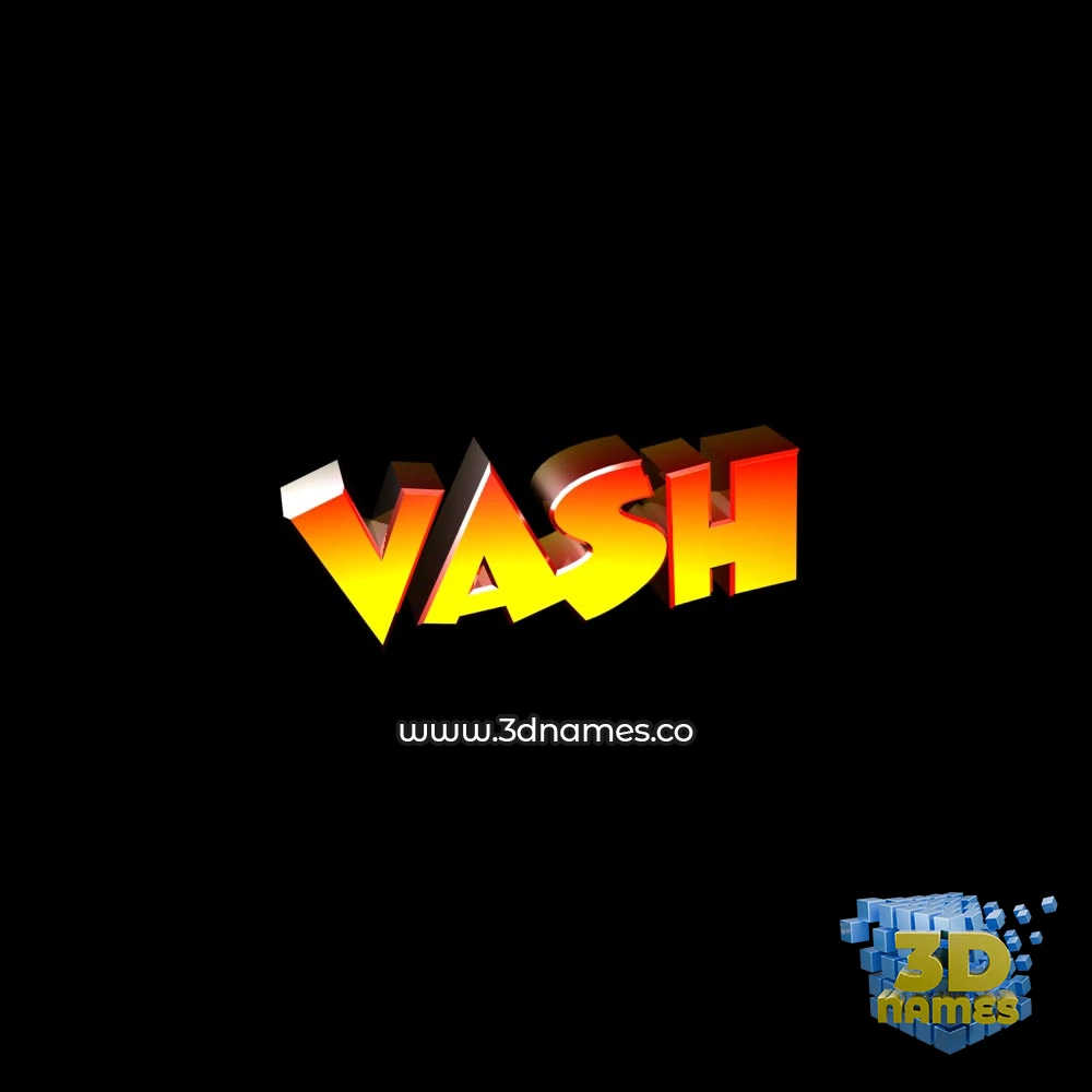 vash in Black Background style - 3D name wallpaper