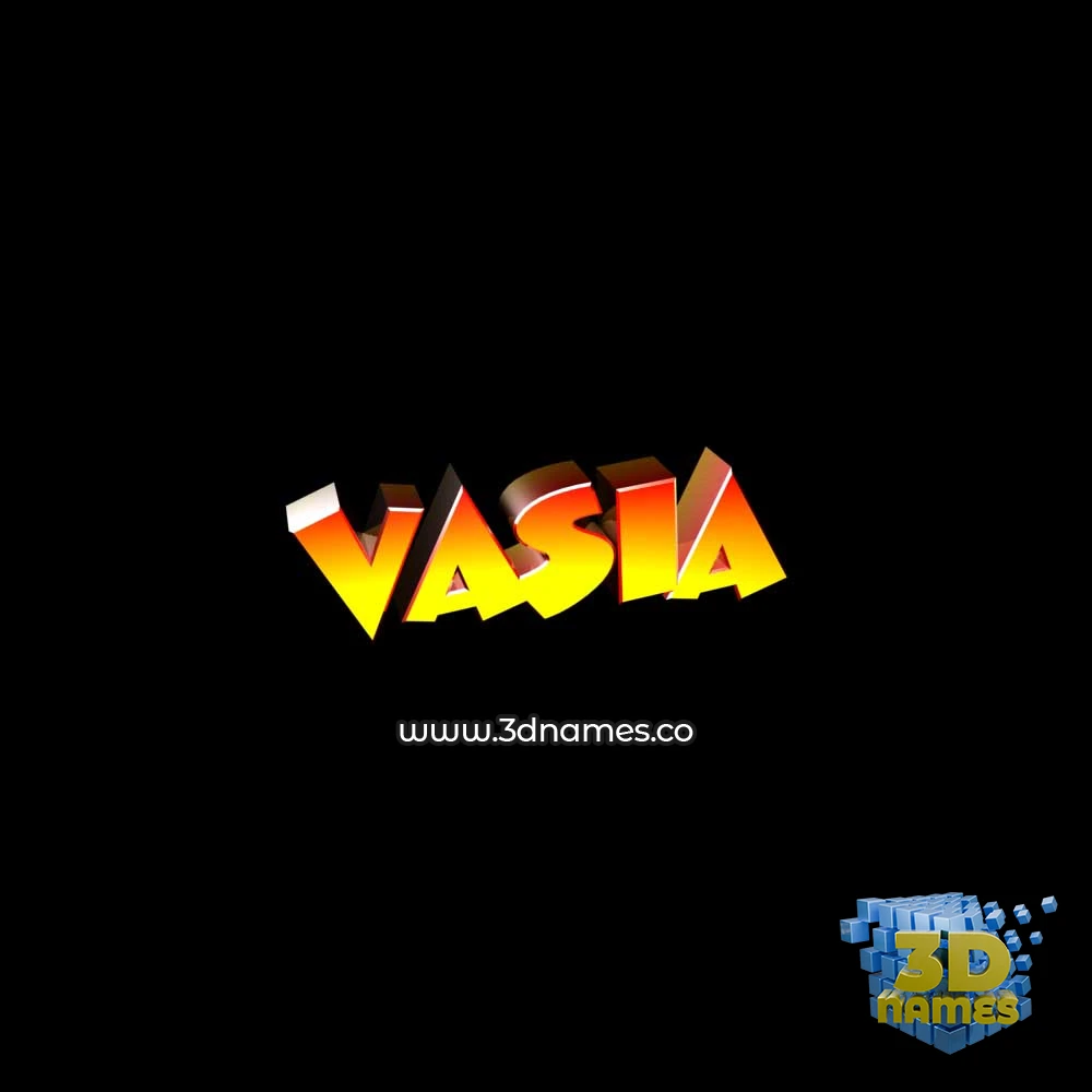 vasia in Black Background style - 3D name wallpaper