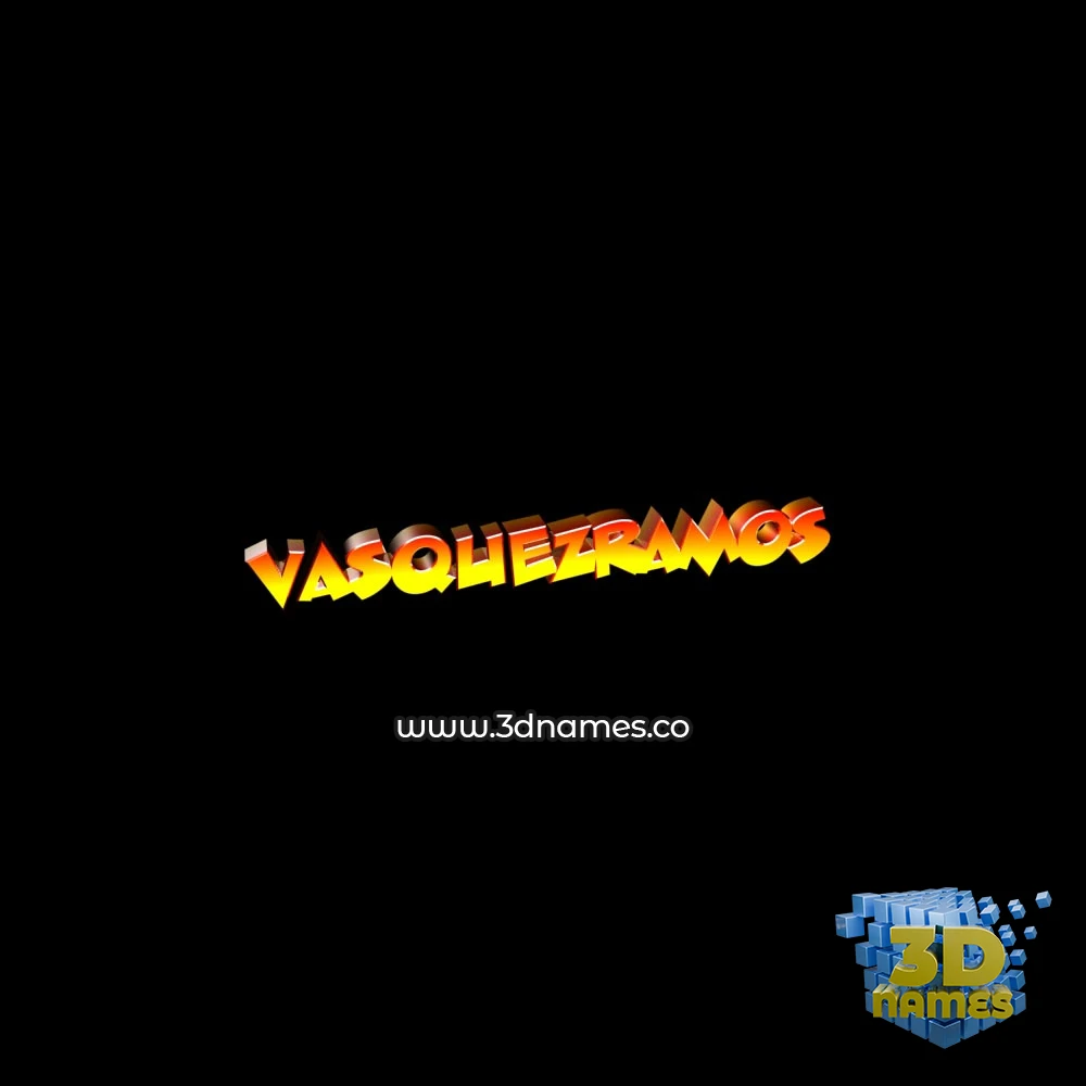 vasquezramos in Black Background style - 3D name wallpaper