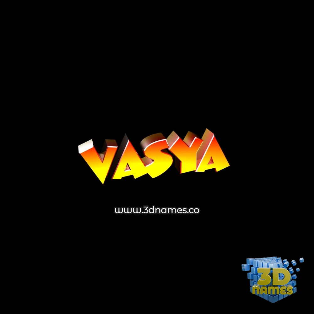 vasya in Black Background style - 3D name wallpaper