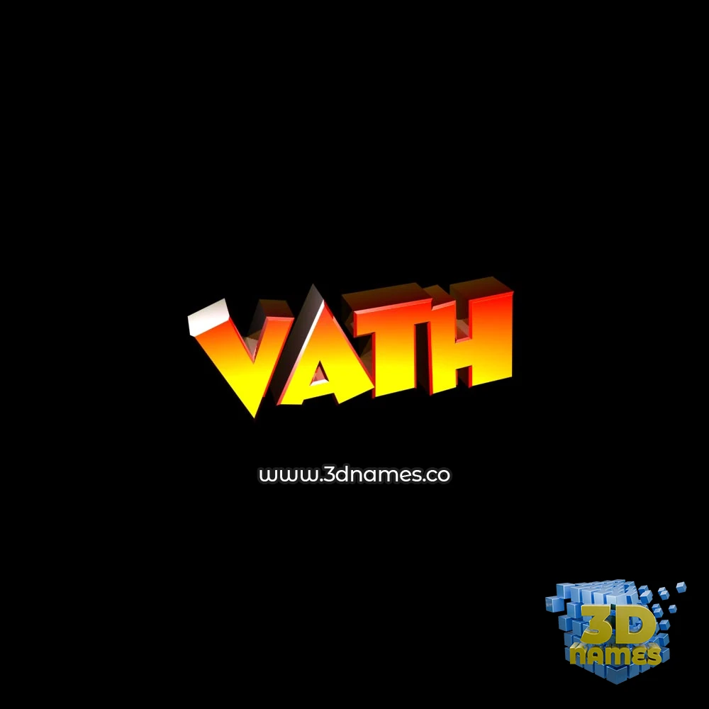 vath in Black Background style - 3D name wallpaper
