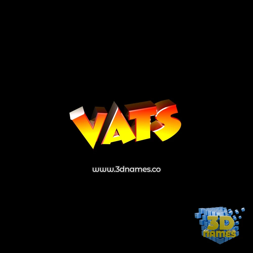 vats in Black Background style - 3D name wallpaper