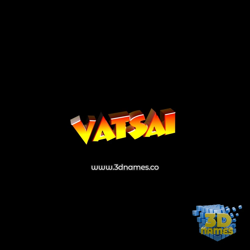 vatsai in Black Background style - 3D name wallpaper
