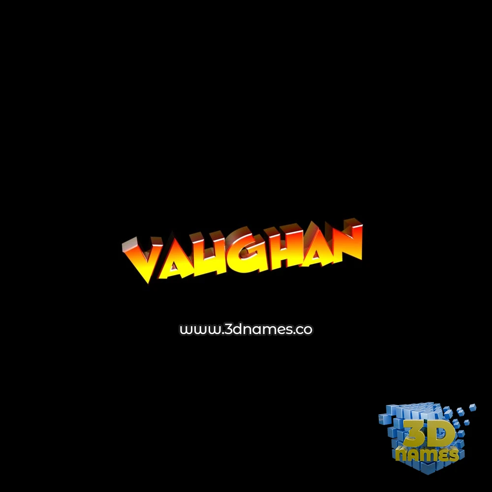vaughan in Black Background style - 3D name wallpaper