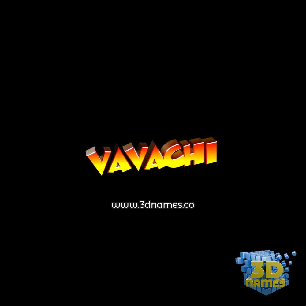 vavachi in Black Background style - 3D name wallpaper