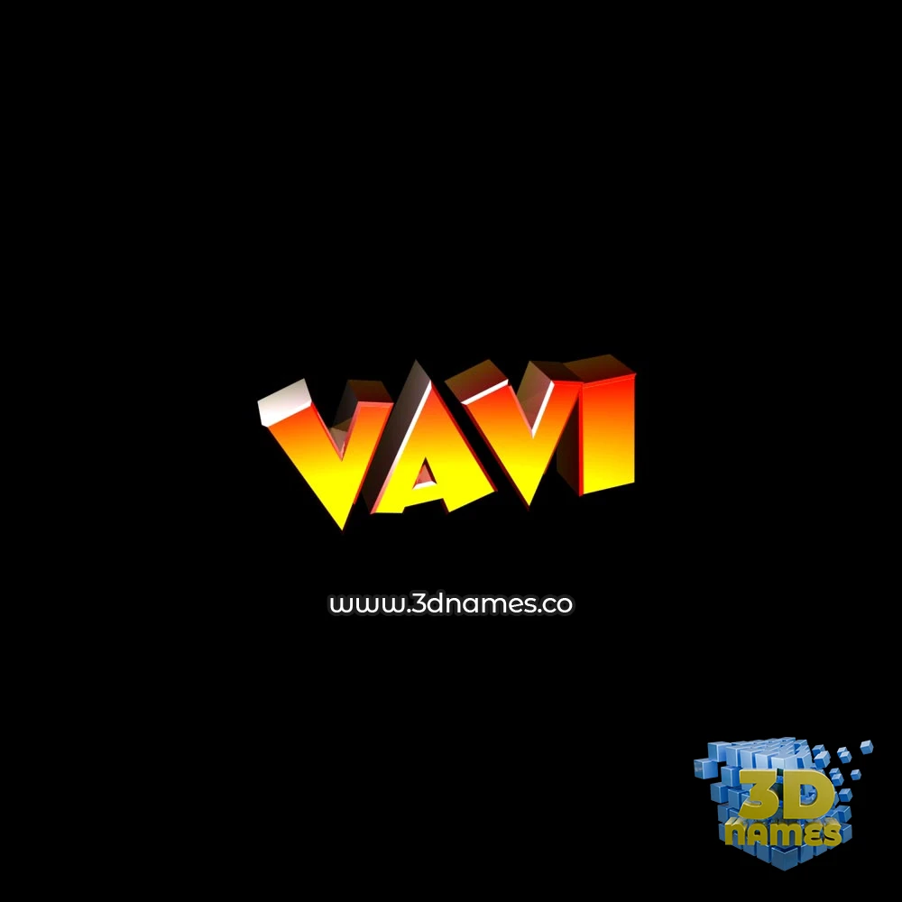 vavi in Black Background style - 3D name wallpaper