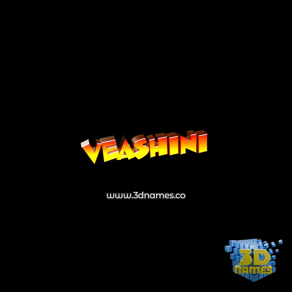 veashini in Black Background style - 3D name wallpaper
