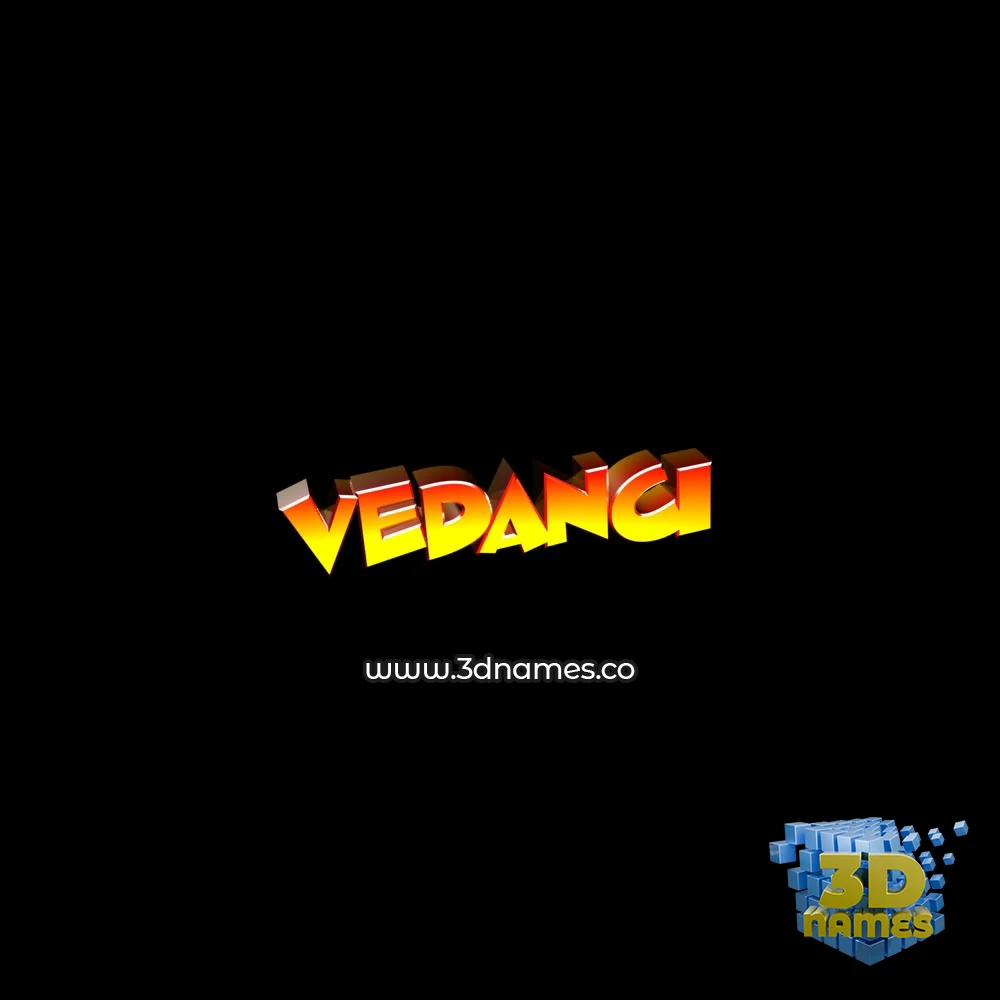 vedanci in Black Background style - 3D name wallpaper