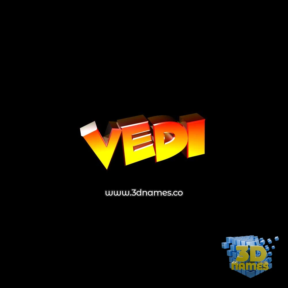 vedi in Black Background style - 3D name wallpaper