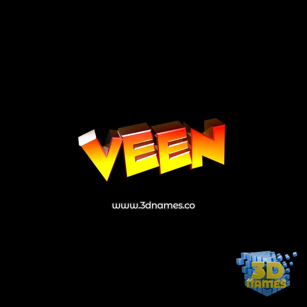veen in Black Background style - 3D name wallpaper