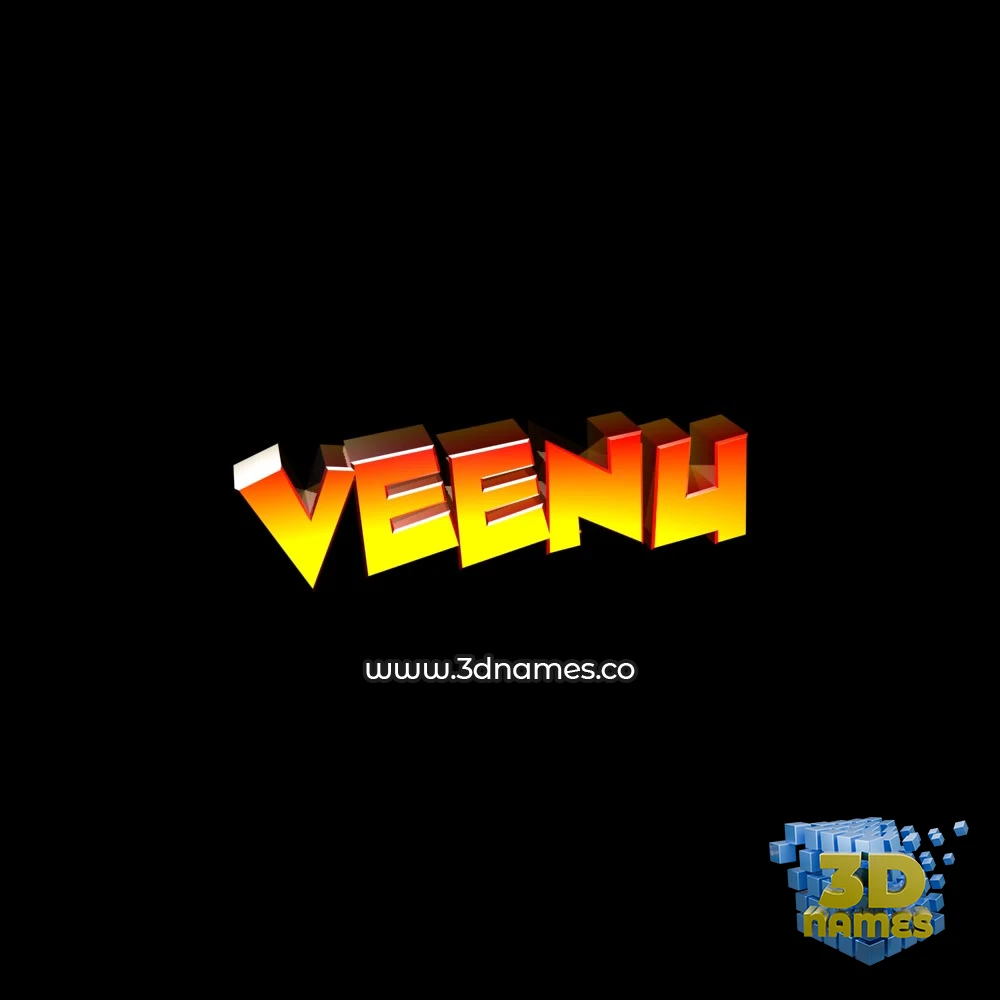 veenu in Black Background style - 3D name wallpaper