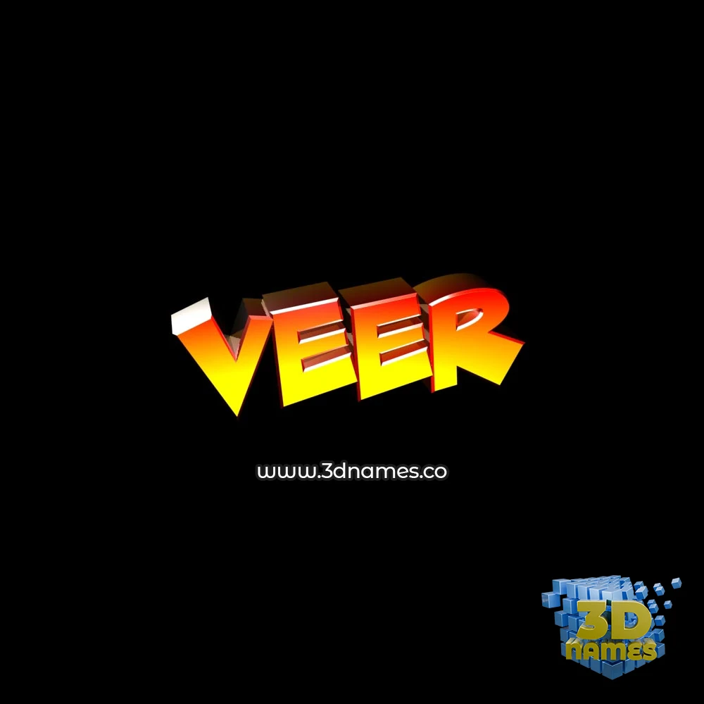 veer in Black Background style - 3D name wallpaper