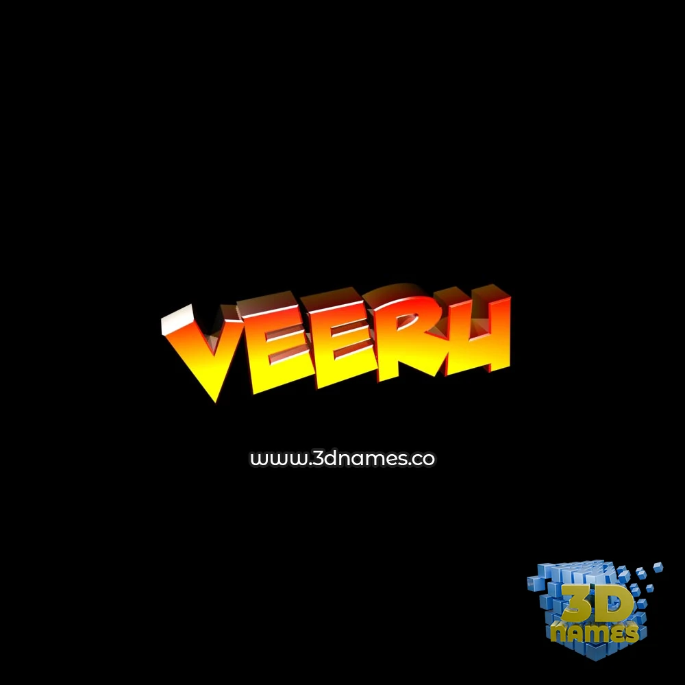 veeru in Black Background style - 3D name wallpaper