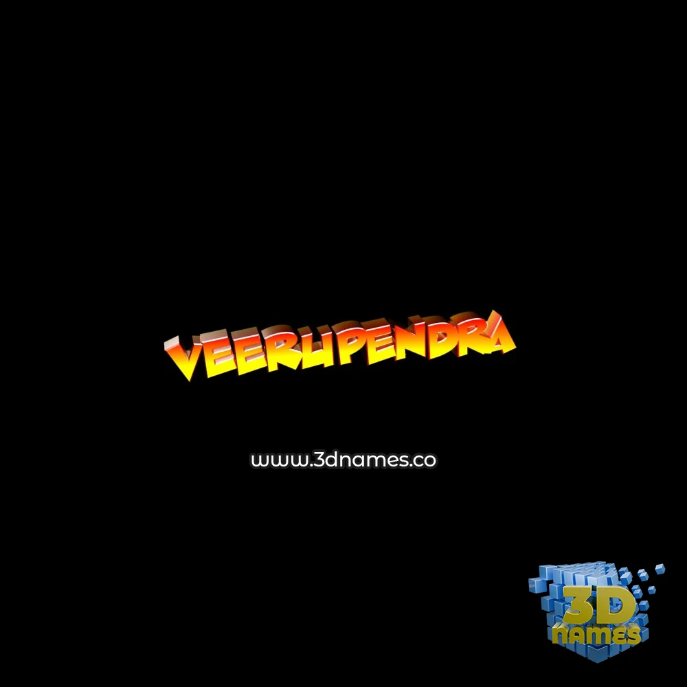 veerupendra in Black Background style - 3D name wallpaper