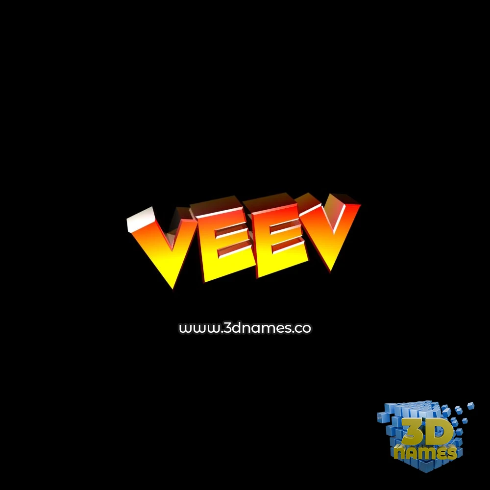 veev in Black Background style - 3D name wallpaper