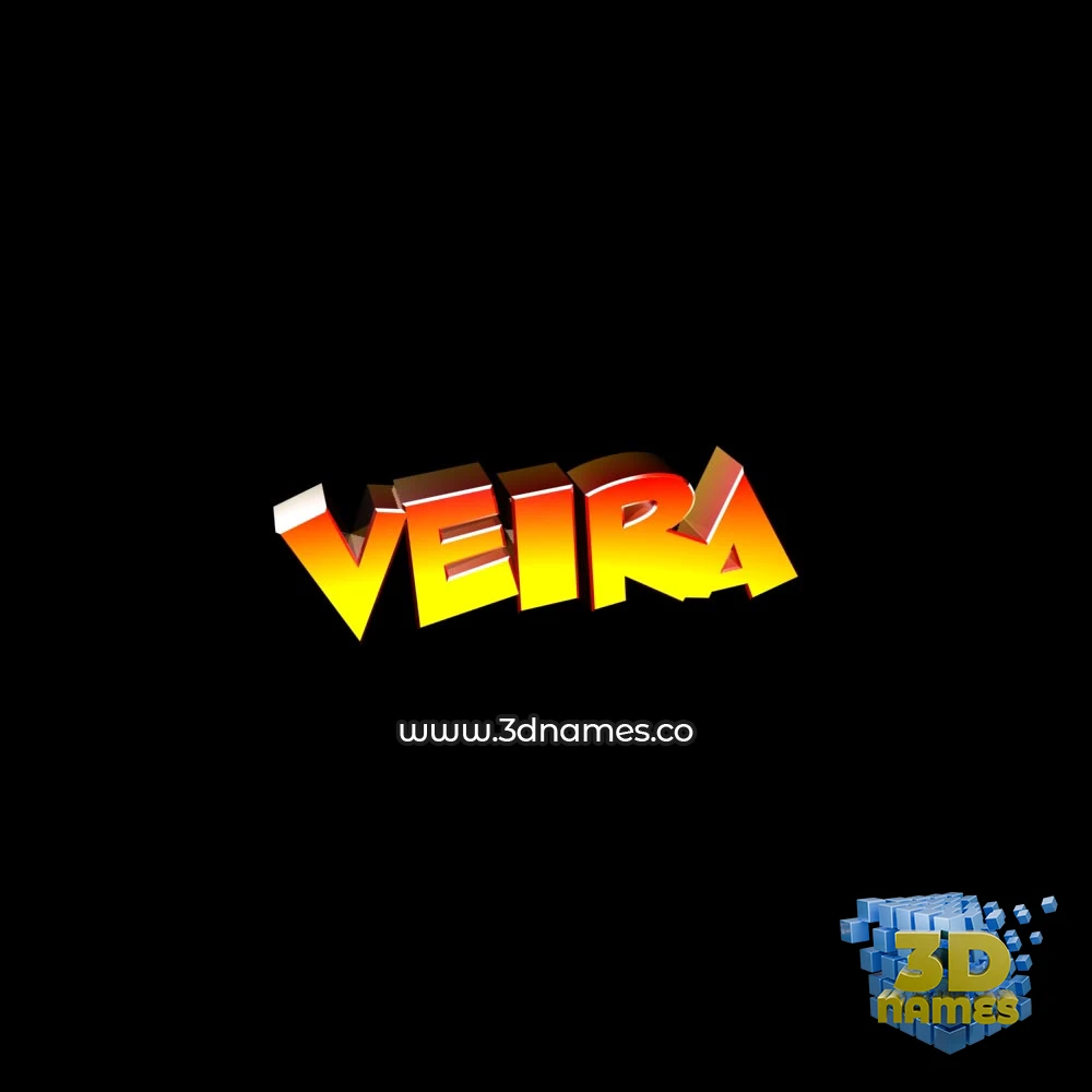 veira in Black Background style - 3D name wallpaper