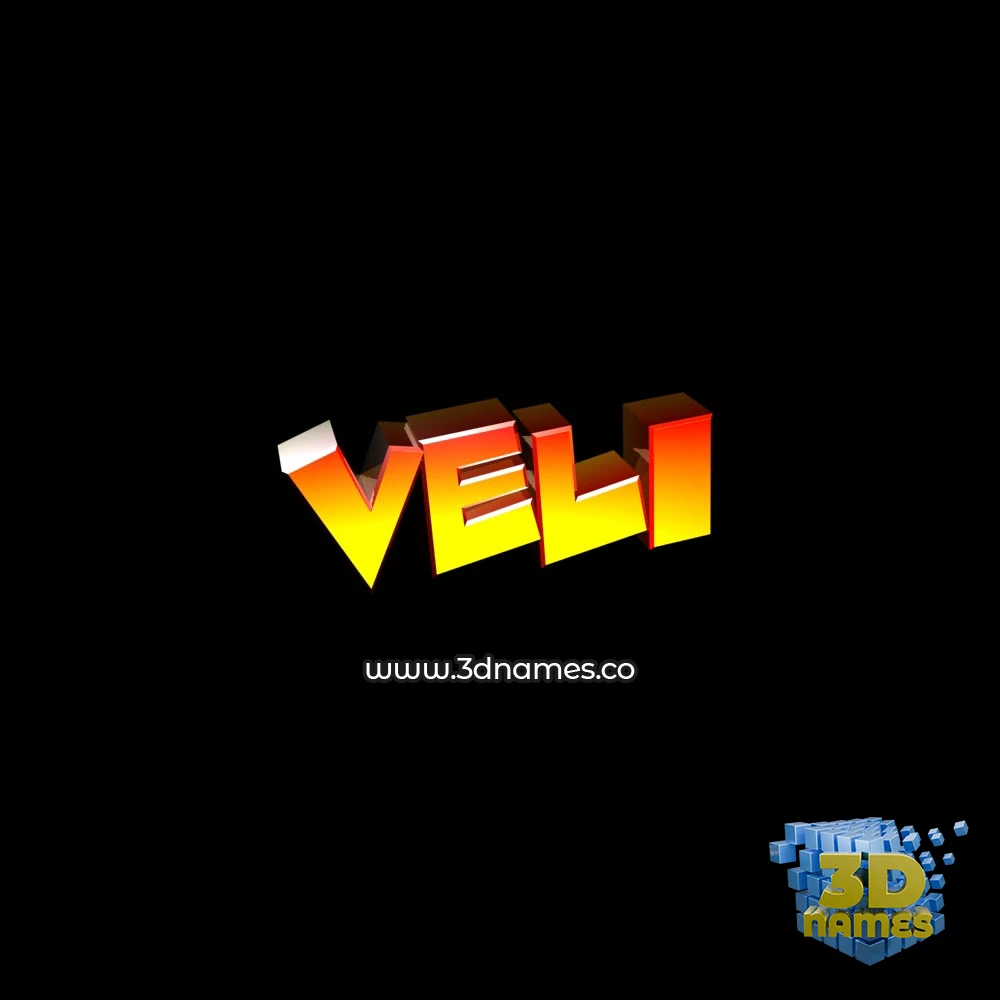 veli in Black Background style - 3D name wallpaper