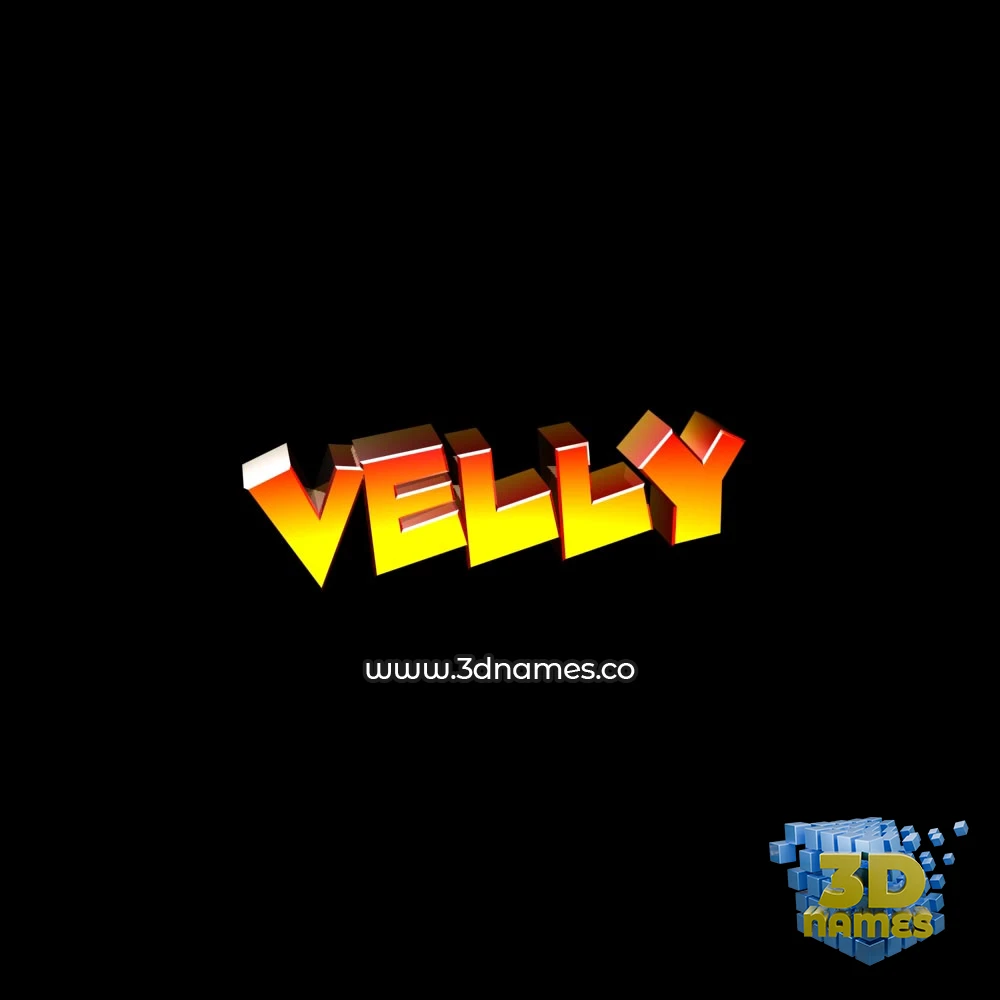velly in Black Background style - 3D name wallpaper