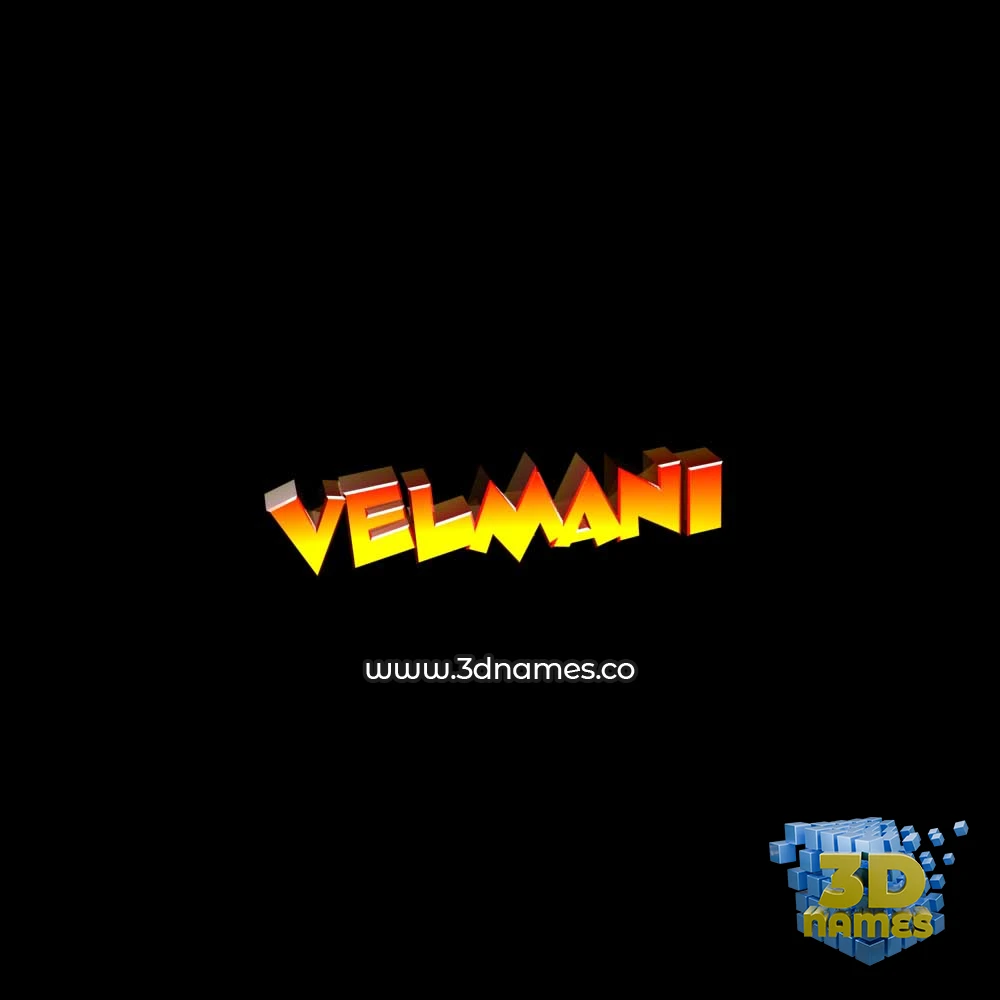 velmani in Black Background style - 3D name wallpaper