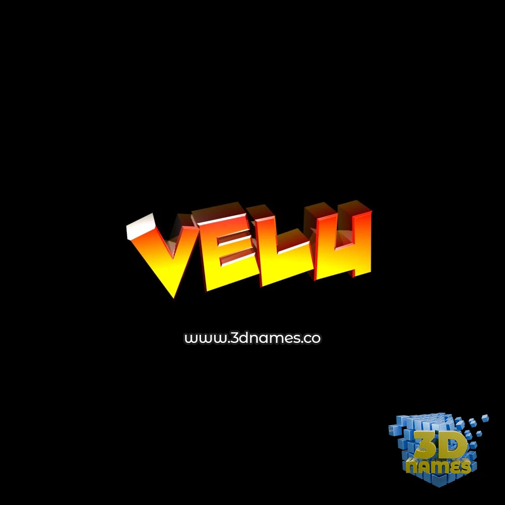 velu in Black Background style - 3D name wallpaper
