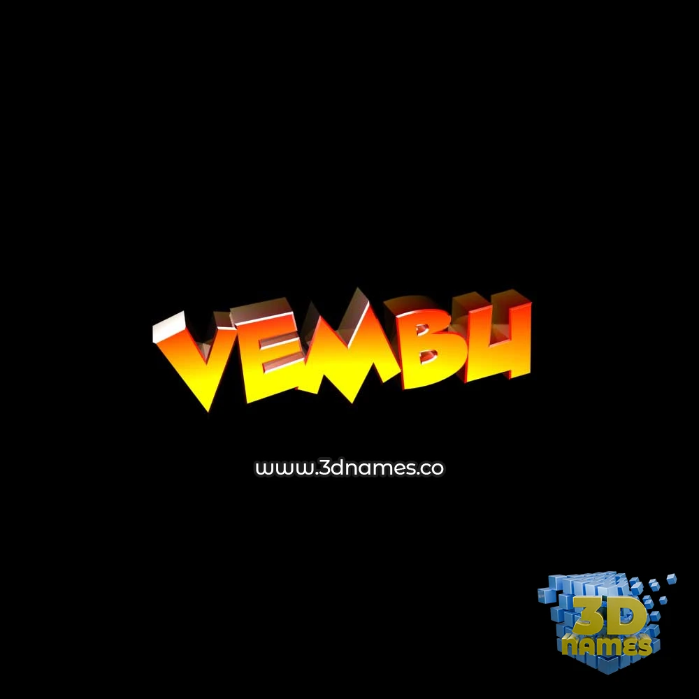vembu in Black Background style - 3D name wallpaper
