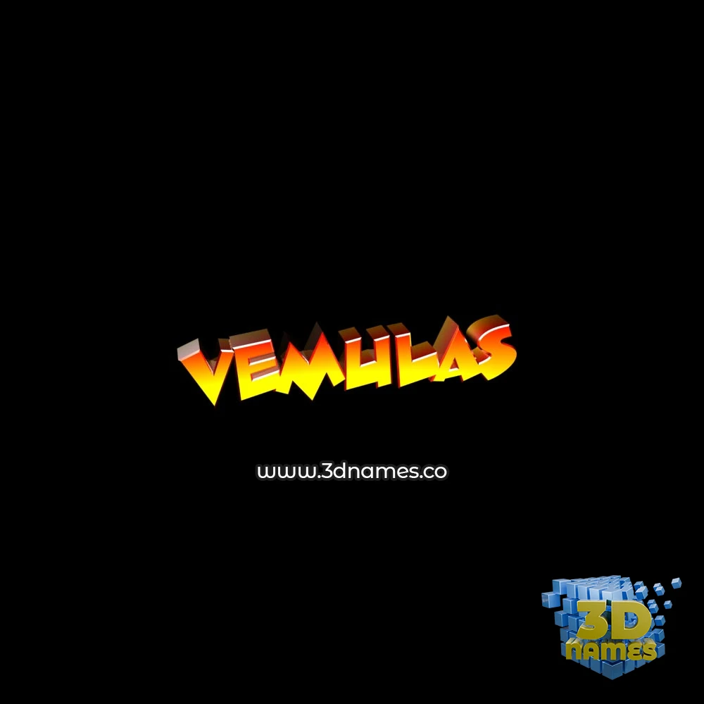vemulas in Black Background style - 3D name wallpaper