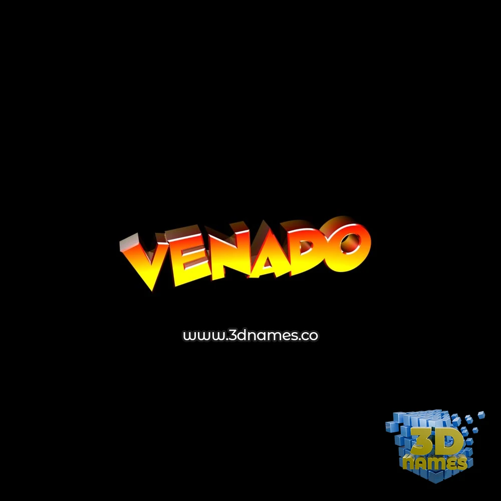 venado in Black Background style - 3D name wallpaper