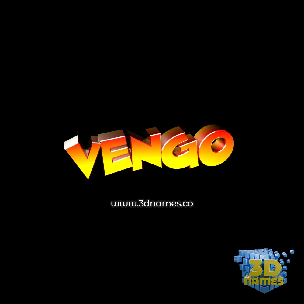 vengo in Black Background style - 3D name wallpaper