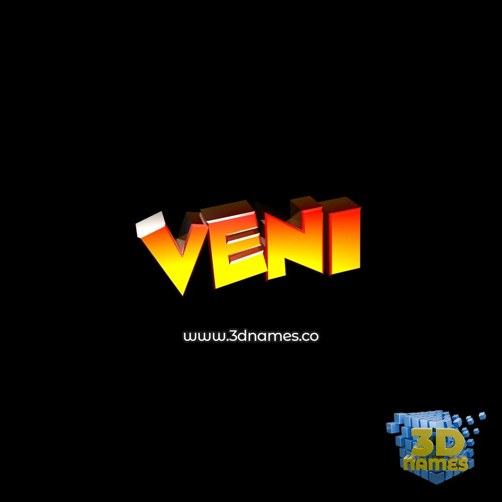 veni in Black Background style - 3D name wallpaper