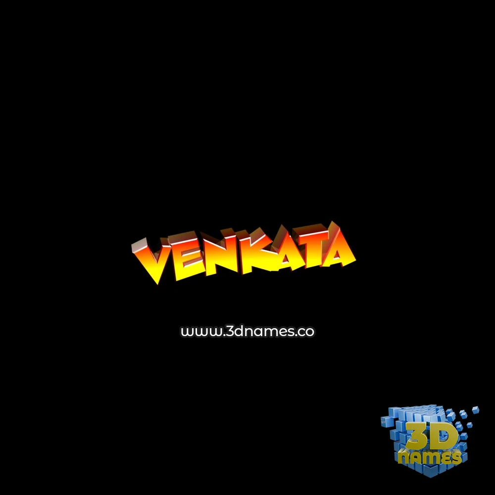 venkata in Black Background style - 3D name wallpaper